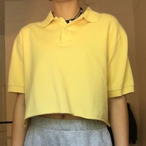 yellow cropped polo